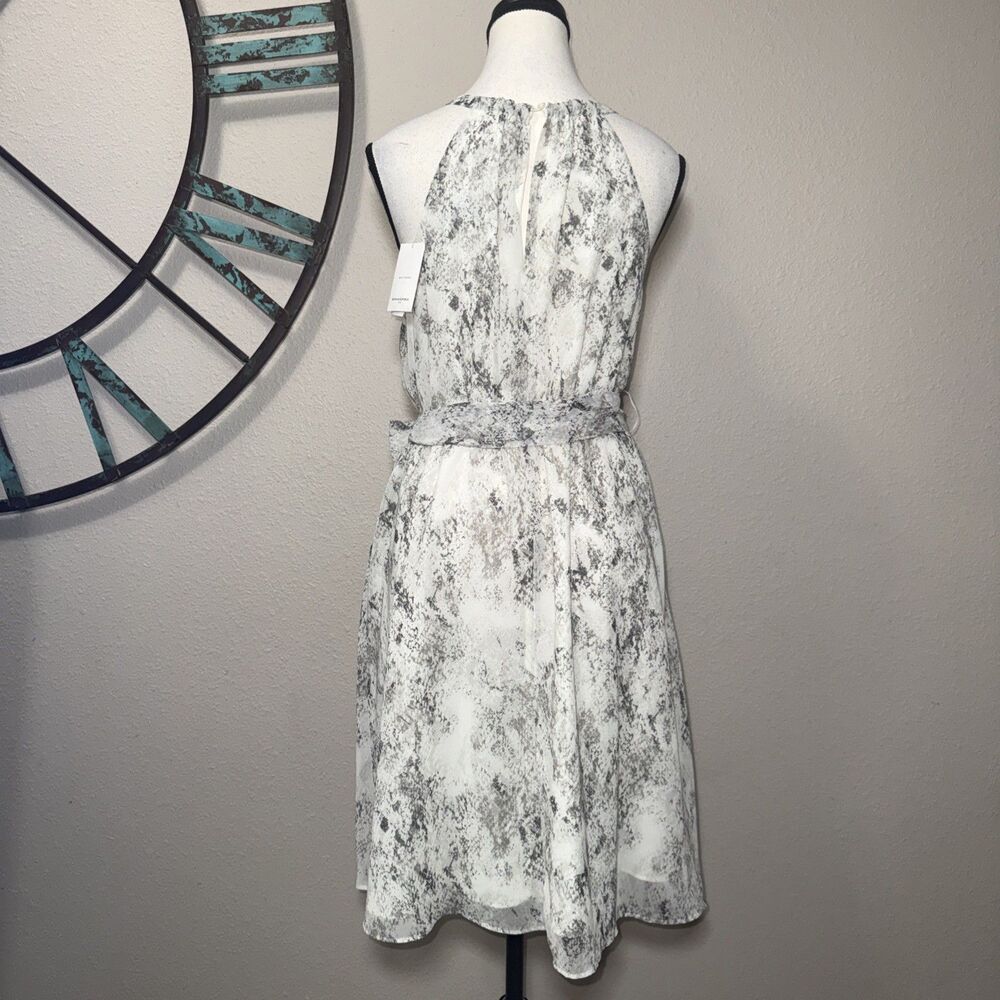 Banana Republic Dress Size 4 NWT Snake Print Lined Halter Tie Belt - Picture 2 of 5